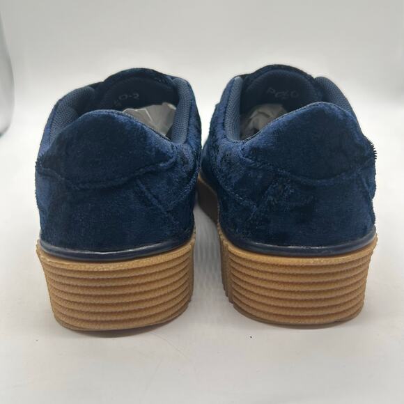 New Cape Robbin Velvet POLO 2 Navy Lace Up Chunky Retro Y2K Heel Sneakers Size 5 - Picture 8 of 11